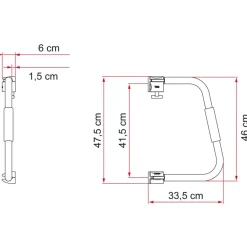 Beveiliging-Fiamma Security veiligheidsbeugel 46 cm