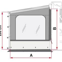 Zijwanden-Fiamma Side W Pro F35 Van zijwand