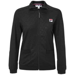 Tenniskleding-Fila Leonie trainingsjack dames black