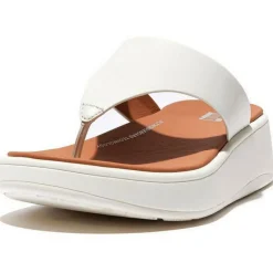 Fitflop F-Mode Flatform Toe-Post slippers dames cream< Slippers