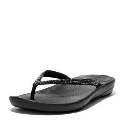 Slippers-Fitflop iQushion Sparkle slippers dames black