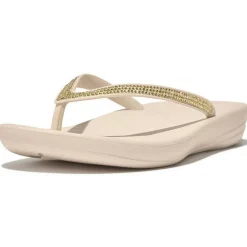 Fitflop iQushion Sparkle slippers dames stone beige< Slippers