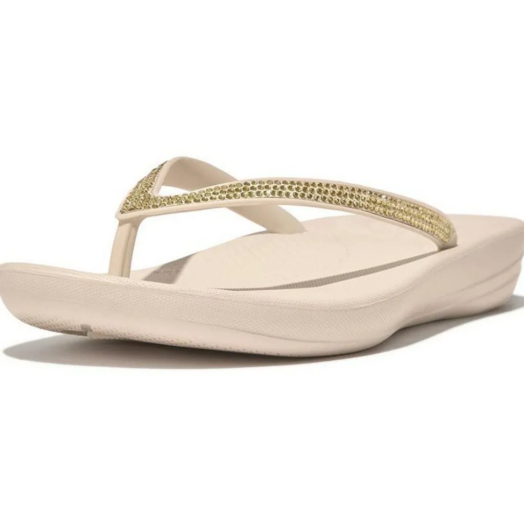 Fitflop iQushion Sparkle slippers dames stone beige< Slippers