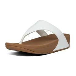 FitFlop Lulu Leather Toe-post slippers dames white< Slippers
