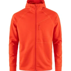 Fleece Vest-Fjällräven Abisko Grid Hoodie fleece vest heren flame orange