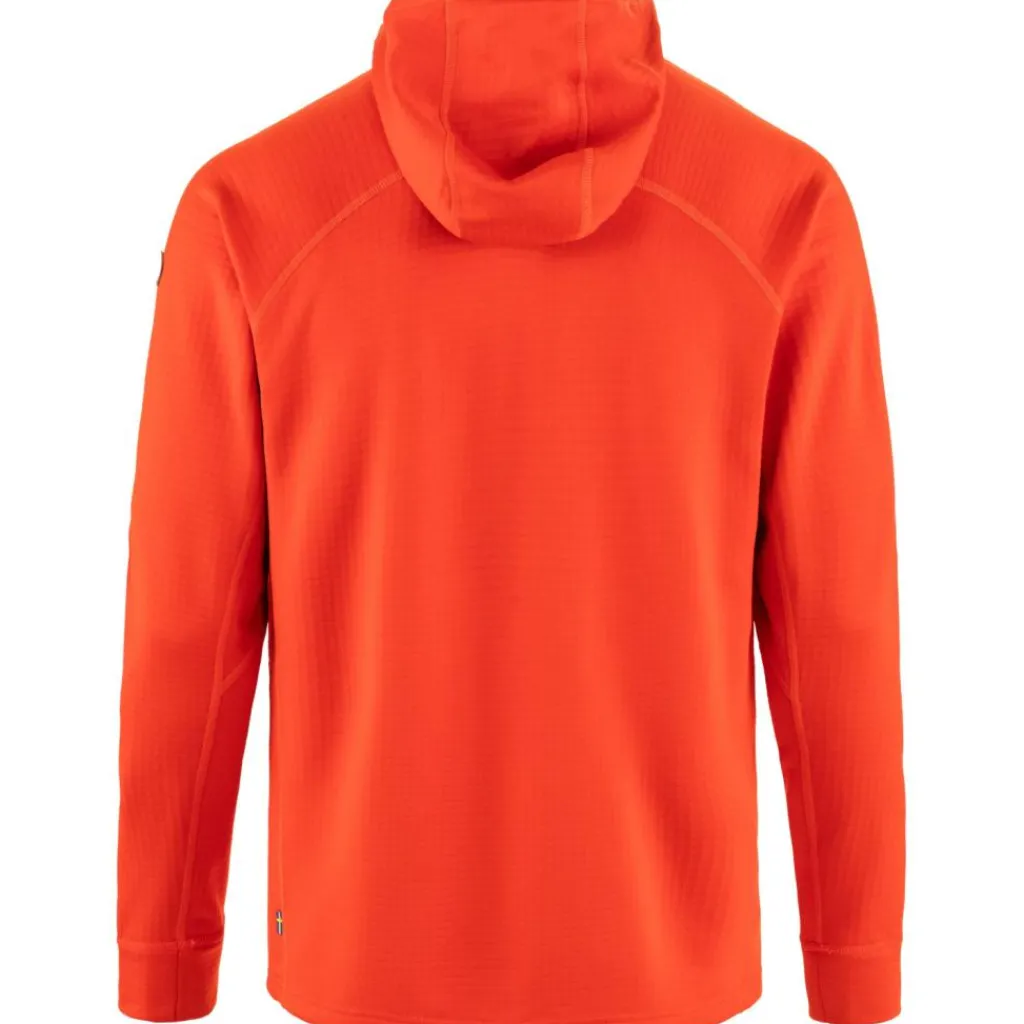 Fleece Vest-Fjällräven Abisko Grid Hoodie fleece vest heren flame orange