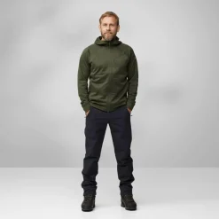 Fjällräven Abisko Grid Hoodie fleece vest heren deep forest< Fleece Vest