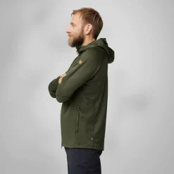 Fjällräven Abisko Grid Hoodie fleece vest heren deep forest< Fleece Vest