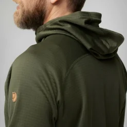 Fjällräven Abisko Grid Hoodie fleece vest heren deep forest< Fleece Vest