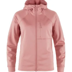 Fleece Vest-Fjällräven Abisko Grid Hoodie fleece vest dames dusty rose