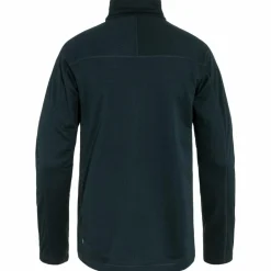 Outdoor Shirt-Fjällräven Abisko Lite Fleece Half Zip shirt heren dark navy