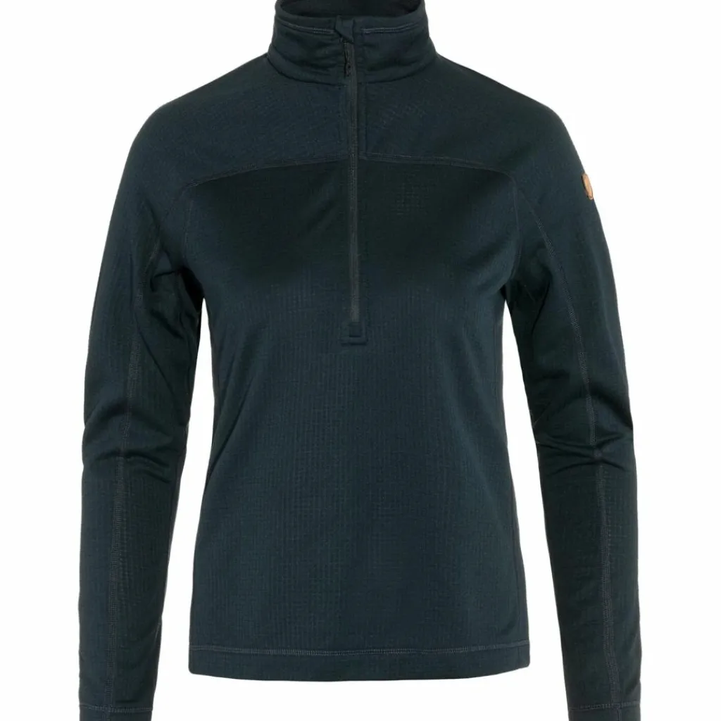 Outdoor Shirt-Fjällräven Abisko Lite Fleece Half Zip shirt dames dark navy