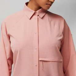 Fjällräven Abisko Trekking blouse dames dusty rose< Outdoor Shirt