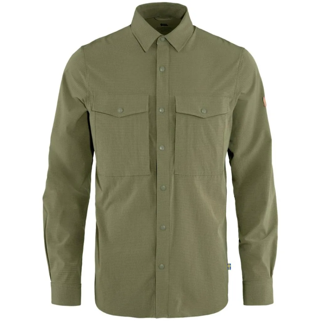 Fjällräven Abisko Trekking LS overhemd heren light olive< Outdoor Shirt