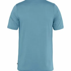 Outdoor Shirt-Fjällräven Abisko Wool Logo shirt heren dawn blue