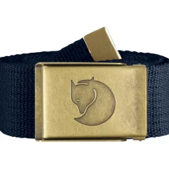 Fjällräven Canvas Brass riem dark navy< Broekriem
