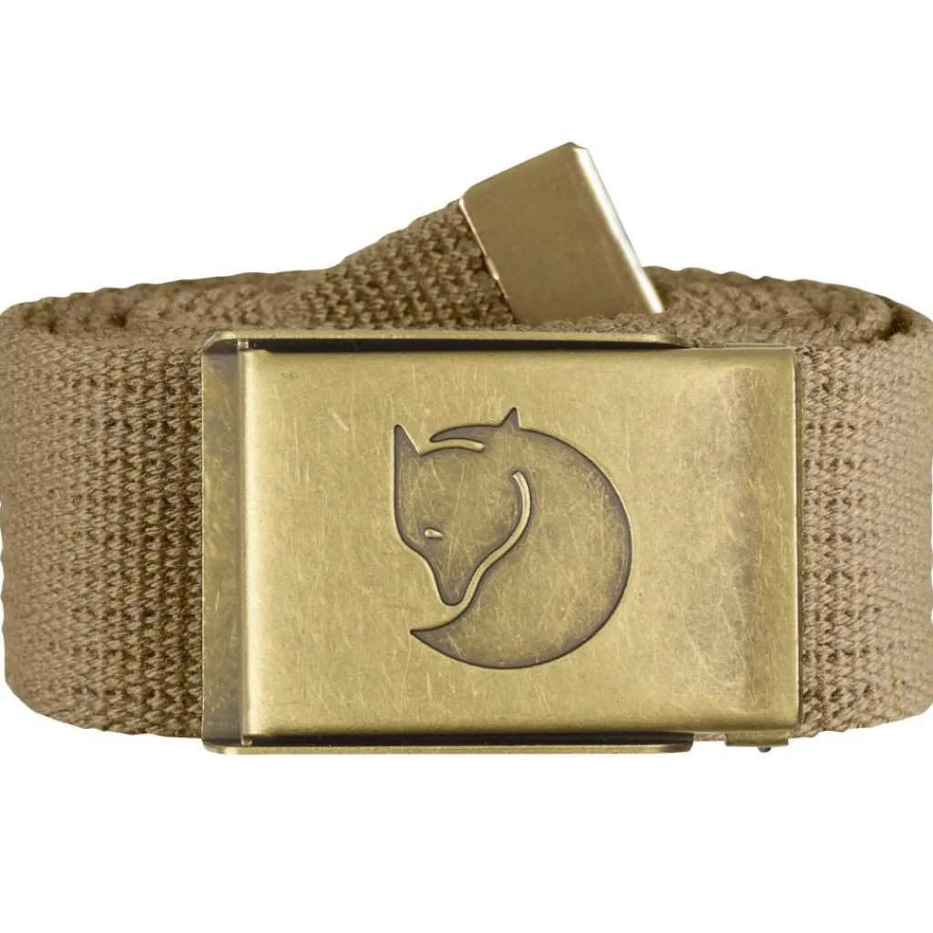 Fjällräven Canvas Brass riem black< Broekriem