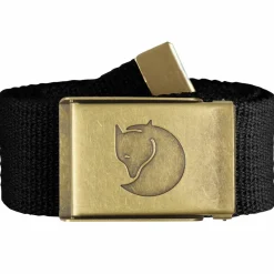 Fjällräven Canvas Brass riem black< Broekriem