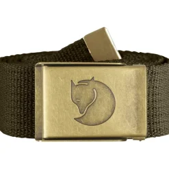 Broekriem-Fjällräven Canvas Brass riem dark olive