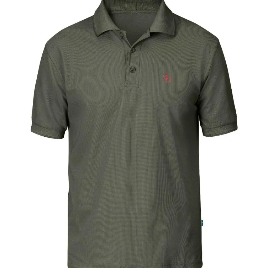 Outdoor Shirt-Fjällräven Crowley Piqué polo heren mountain grey