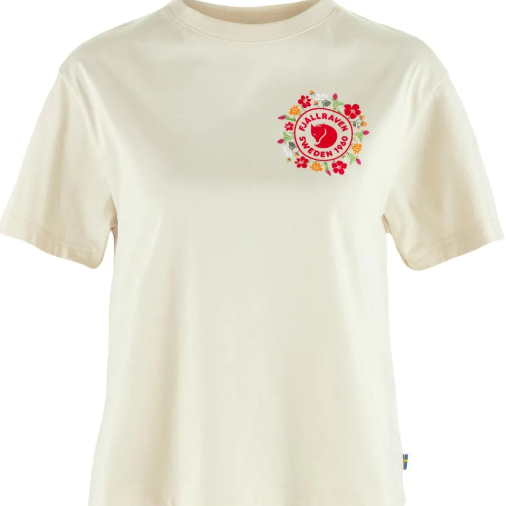 Outdoor Shirt-Fjällräven Fjällblomster Logo shirt dames chalk white
