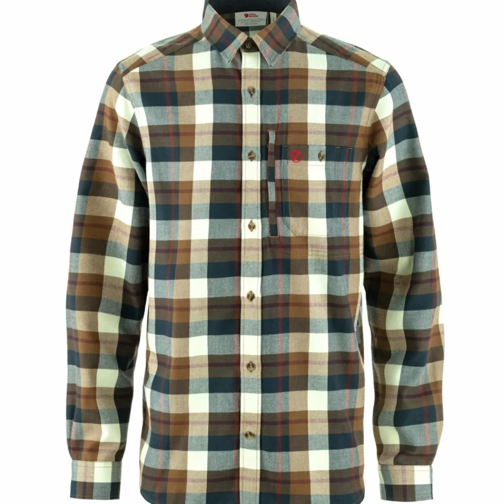 Outdoor Shirt-Fjällräven Fjällglim overhemd heren wood brown