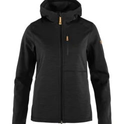 Fleece Vest-Fjällräven Keb Hoodie fleece vest dames black