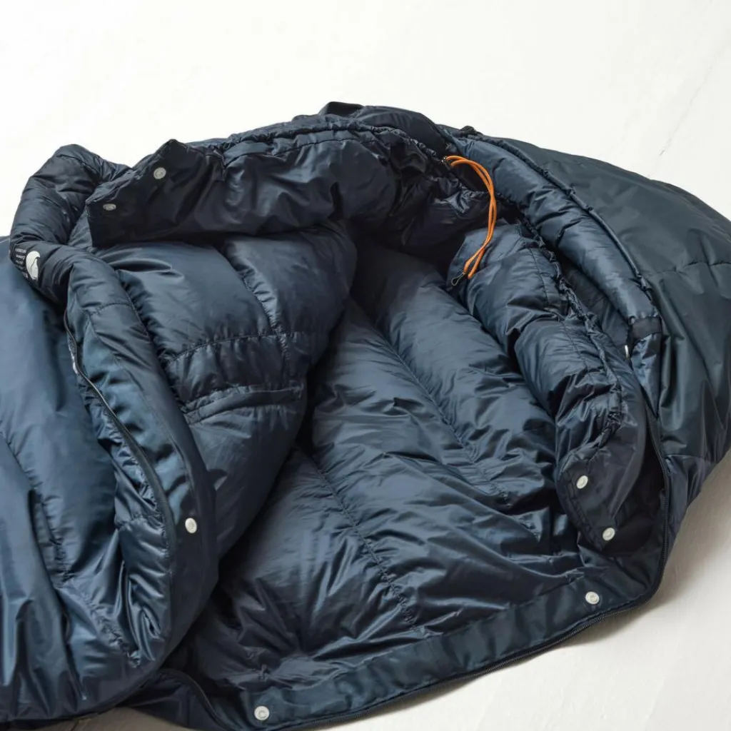 Fjällräven Keb Three Seasons Long mummy slaapzak navy< Slaapzakken