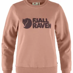 Fjällräven Logo sweater dames dusty rose port< Outdoor Trui