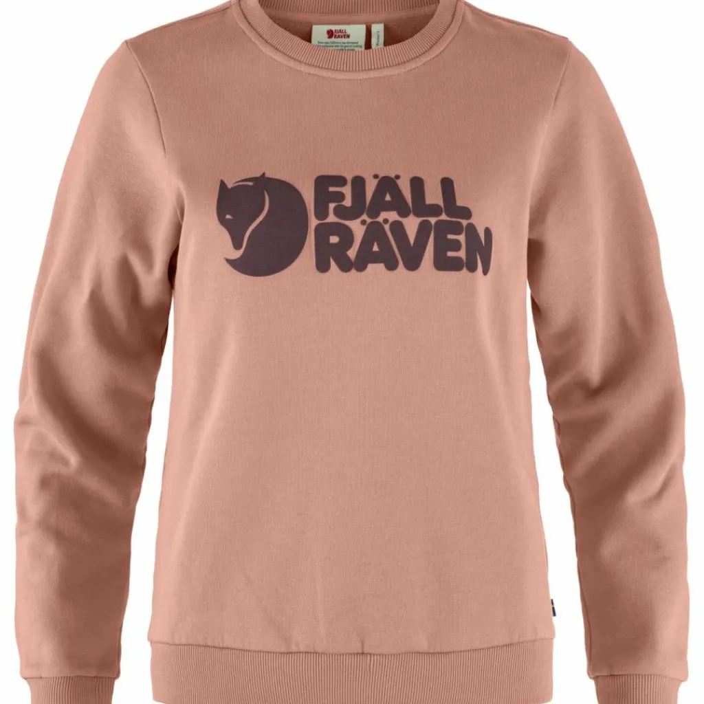 Fjällräven Logo sweater dames dusty rose port< Outdoor Trui