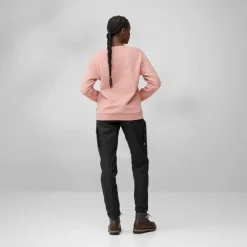 Fjällräven Logo sweater dames dusty rose port< Outdoor Trui