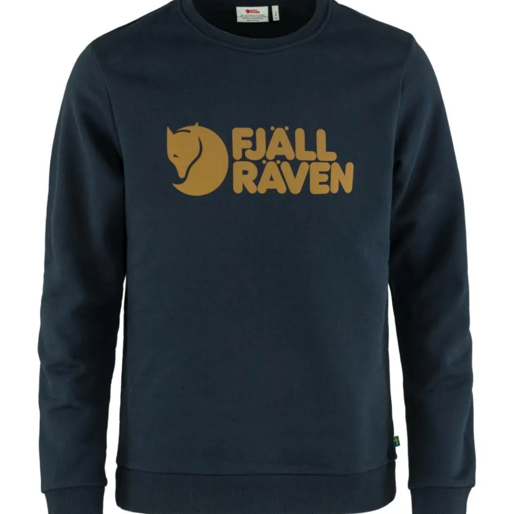 Outdoor Trui-Fjällräven Logo sweater heren dark navy