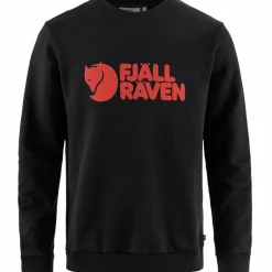 Fjällräven Logo sweater heren black< Outdoor Trui