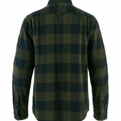 Fjällräven Ovik Heavy Flannel overhemd heren deep forest  dark navy< Outdoor Shirt