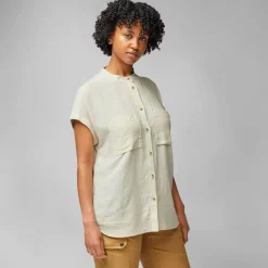 Outdoor Shirt-Fjällräven Ovik Hemp SS blouse dames chalk white