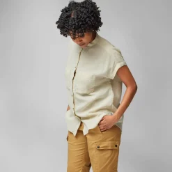 Outdoor Shirt-Fjällräven Ovik Hemp SS blouse dames chalk white