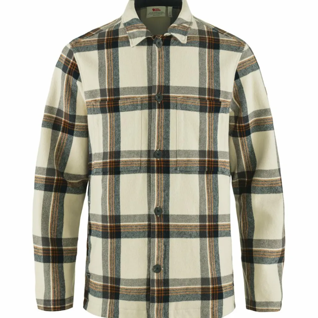 Outdoor Shirt-Fjällräven Singi Flannel overhemd heren chalk white dark navy