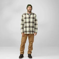 Outdoor Shirt-Fjällräven Singi Flannel overhemd heren chalk white dark navy