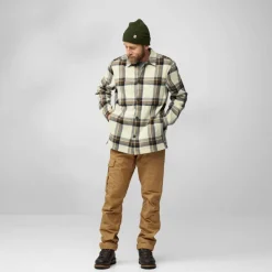 Outdoor Shirt-Fjällräven Singi Flannel overhemd heren chalk white dark navy