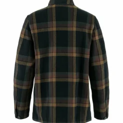 Fjällräven Singi Flannel overhemd heren dark navy wood brown< Outdoor Shirt