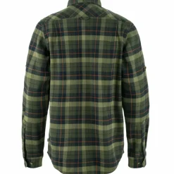 Fjällräven Singi Heavy Flannel overhemd heren black deep  forest< Outdoor Shirt