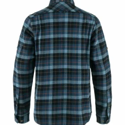 Fjällräven Singi Heavy Flannel overhemd heren dark navy  indigo blue< Outdoor Shirt