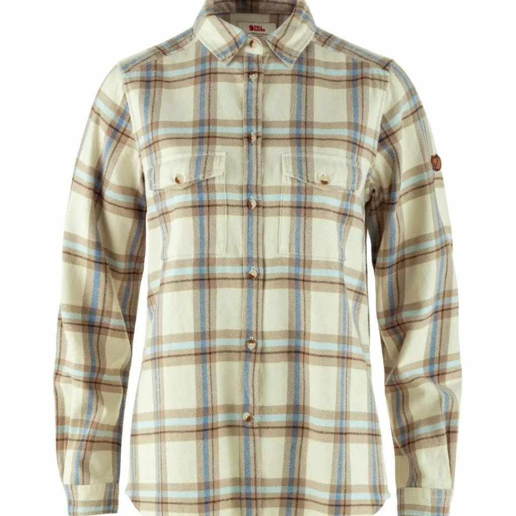 Outdoor Shirt-Fjällräven Övik Heavy Flannel blouse dames chalk white fossil