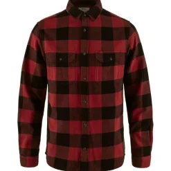 Outdoor Shirt-Fjällräven Övik Heavy Flannel overhemd heren red black