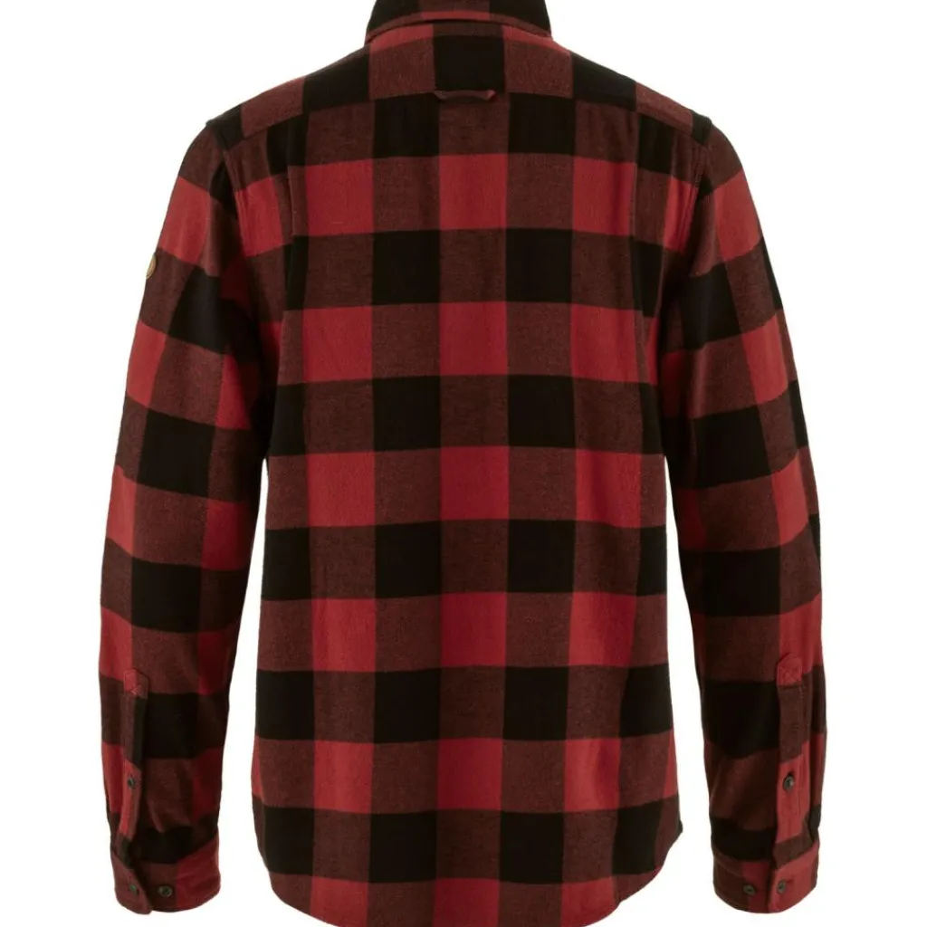 Outdoor Shirt-Fjällräven Övik Heavy Flannel overhemd heren red black