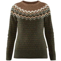 Outdoor Trui-Fjällräven Övik Knit sweater dames deep forest