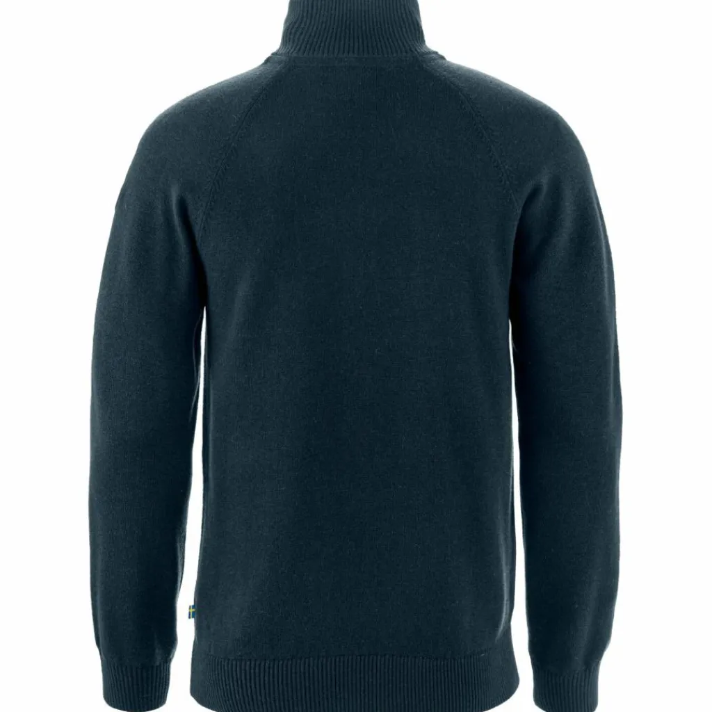 Fjällräven Övik Lite Half Zip trui heren dark navy< Outdoor Trui