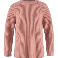 Fjällräven Övik Rib sweater dames dusty rose< Outdoor Trui