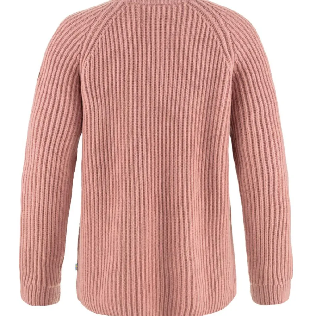 Fjällräven Övik Rib sweater dames dusty rose< Outdoor Trui
