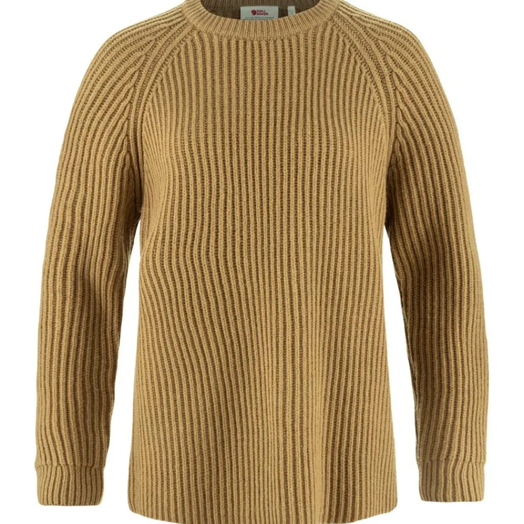 Outdoor Trui-Fjällräven Övik Rib sweater dames buckwheat brown